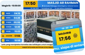 Countdown adzan dan iqamah