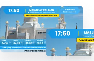 Notifikasi iqamah otomatis